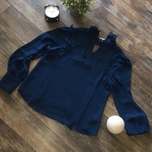 Beautiful navy dress blouse.